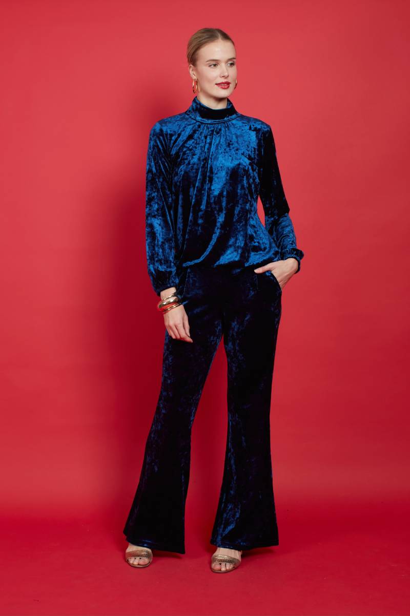 AMBER TOP BLUE VELVET