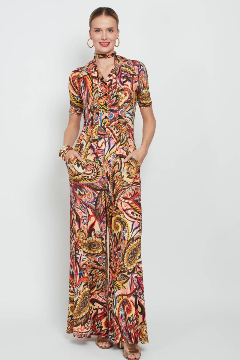 PHOENIX JUMPSUIT WILD PAISLEY PRINT